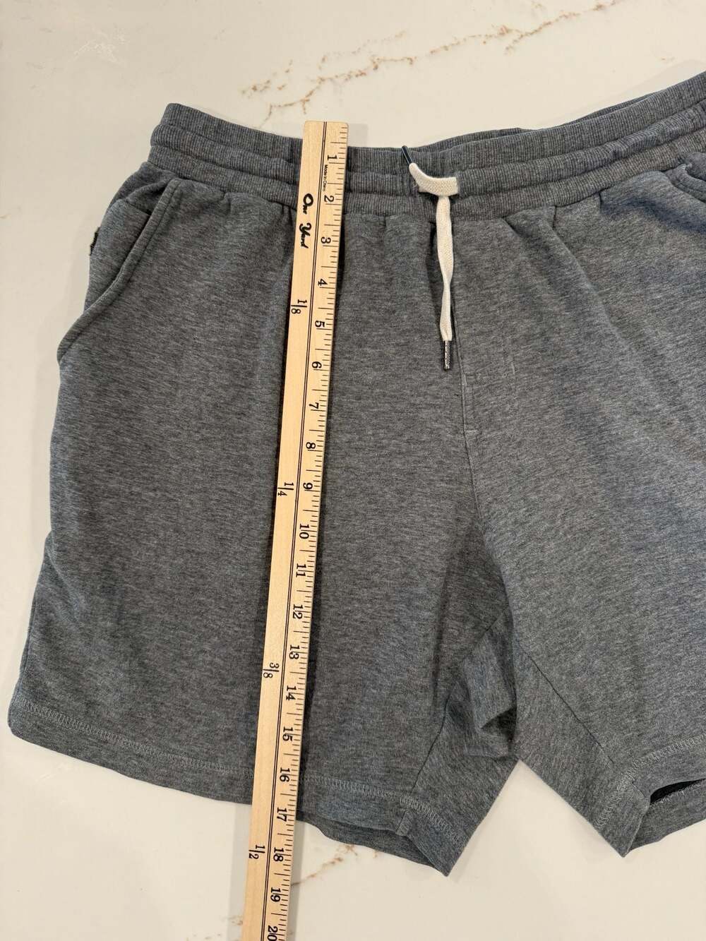 Linksoul Grey Heathered Knit Drawstring Lounge Shorts Size L - Picture 5 of 5